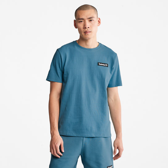 T-shirt épais unisexe avec logo en bleu | Timberland