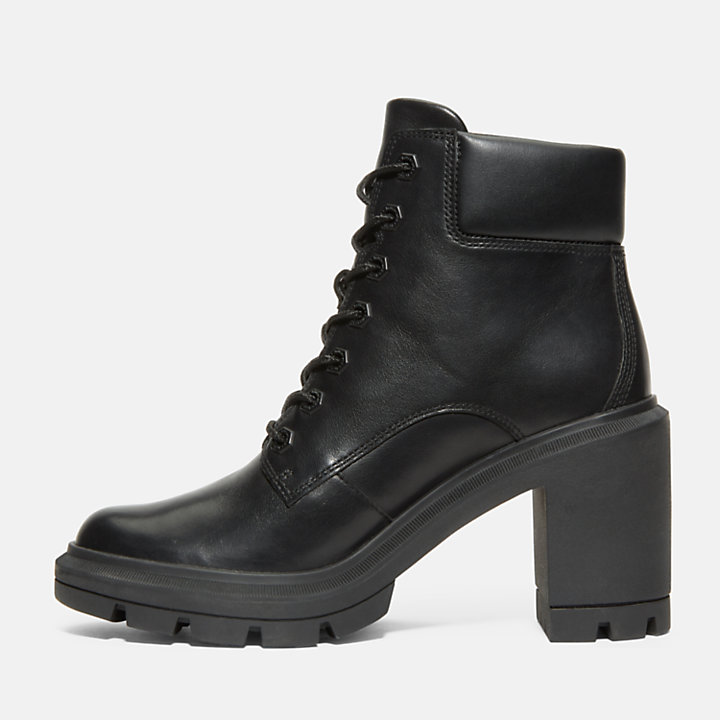 Allington Height Lace-Up Boot for Women in Monochrome Black-