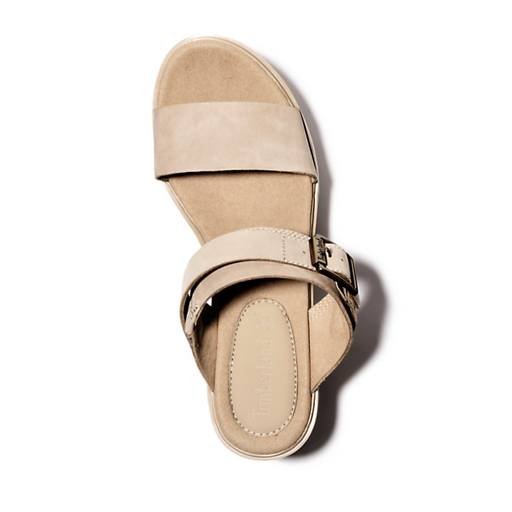 Sandale compensée Koralyn pour femme en beige-