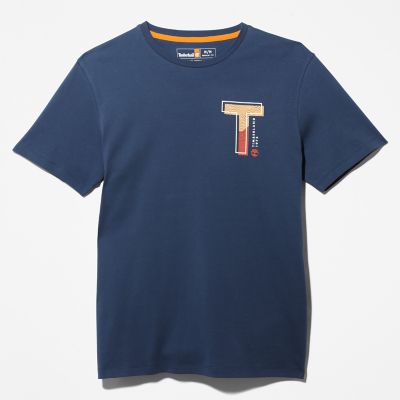 T-shirt Interlock TimberFresh™ para Homem em azul | Timberland