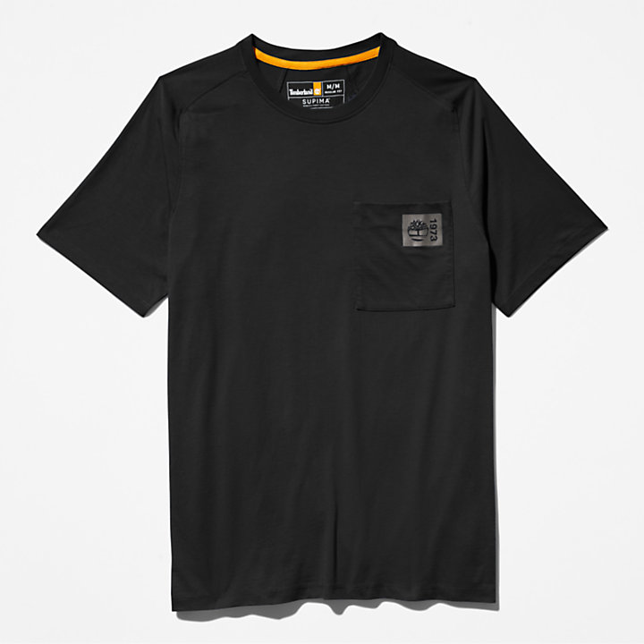 T-shirt en coton Eco-Ready Supima® TimberFresh™ pour homme en noir-