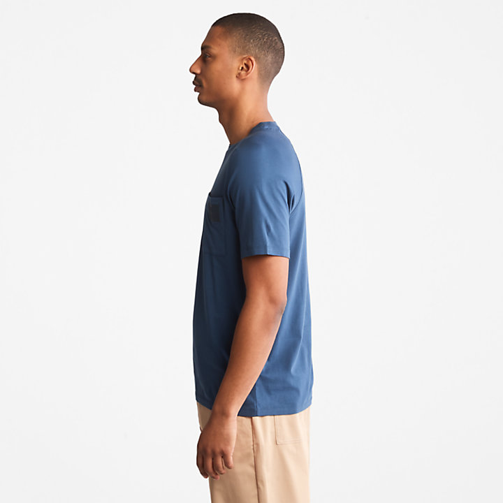 T-shirt da Uomo in Cotone Supima® TimberFresh™ Eco-Ready in blu-