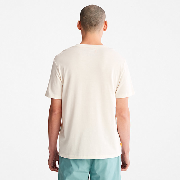 Refibra™ T-shirt met Grafische Print voor heren in wit