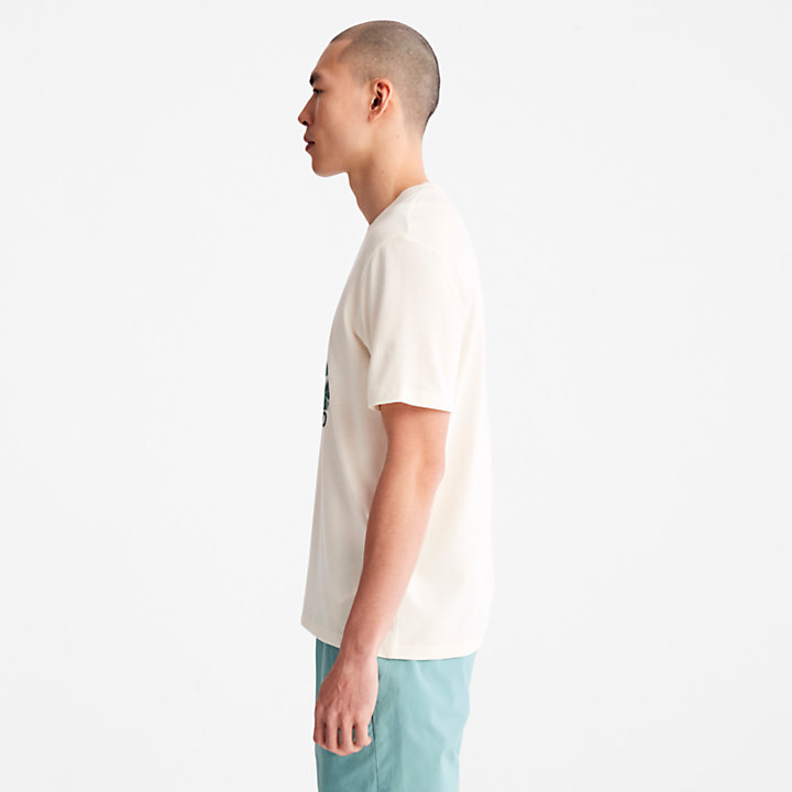 T-shirt da Uomo con Grafica Refibra™ in bianco-