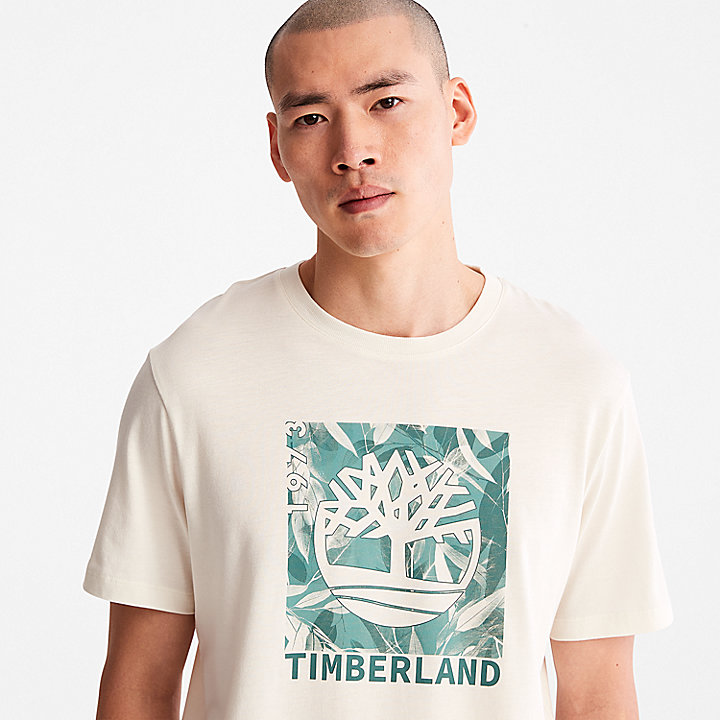 Refibra™ T-Shirt mit Grafik-Print für Herren in Weiß