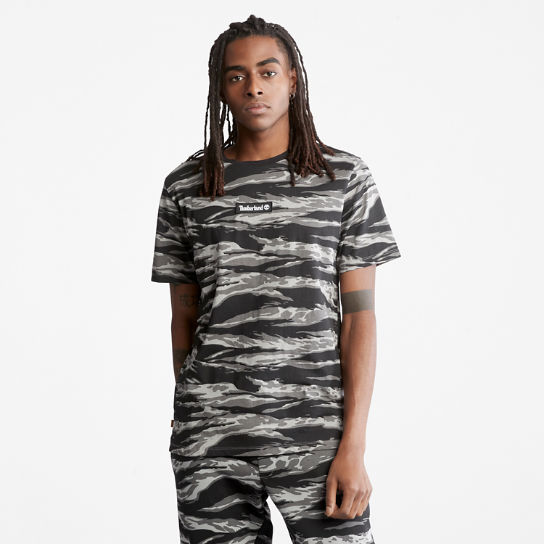 White Tiger Print T-Shirt for Men in Camo | Timberland