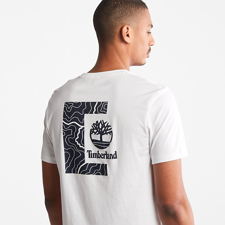 Back-graphic T-Shirt for Men in White-