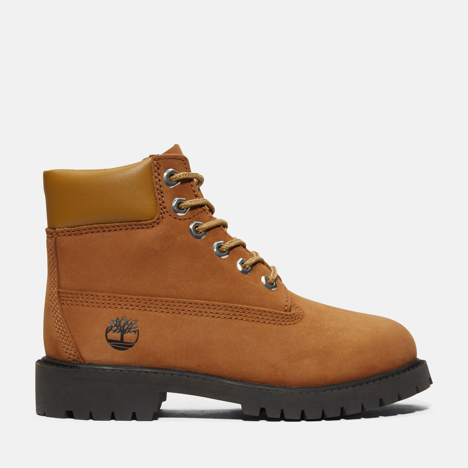 Timberland Premium 6 Inch Boot For Youth In Brown Brown Kids, Size 2.5