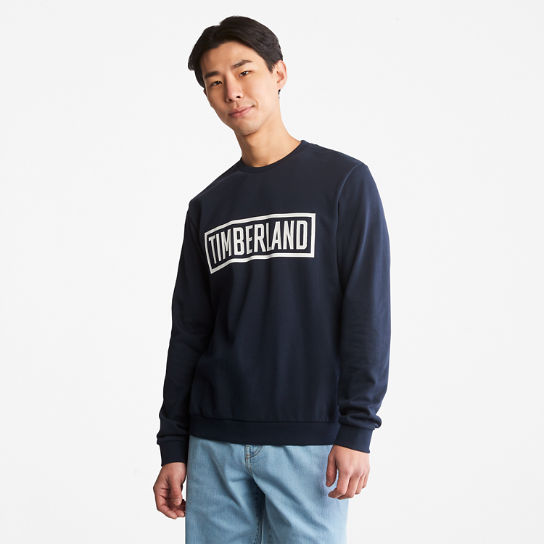 Oyster River Loopback-Sweatshirt mit Rundhalsausschnitt und Logo für Herren in Navyblau | Timberland