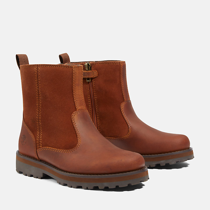 Courma Kid Lined Boot for Youth in Brown-