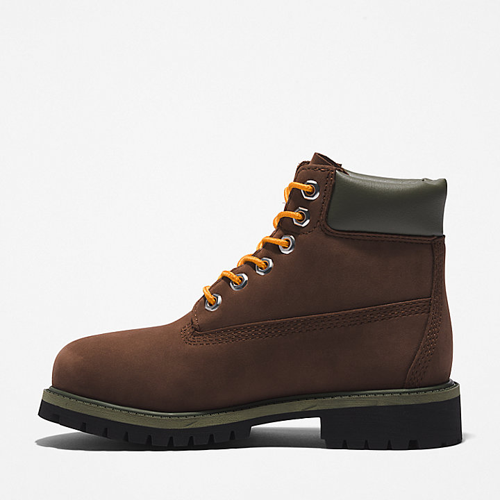 Timberland® Premium 6 Inch Boot for Youth in Brown/Orange