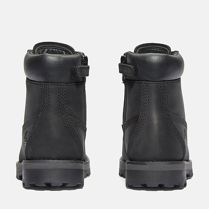 6-Inch Boot Courma Kid à zip latéral pour enfant en noir