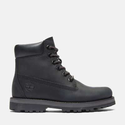 Timberland Courma Kid's 6 Inch Side-zip Boot For Youth In Black Black Kids