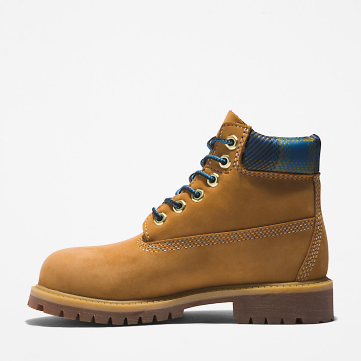 Timberland® Premium 6 Inch Boot for Youth in Yellow/Blue-