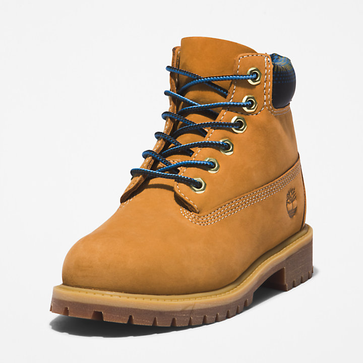 Timberland® Premium 6 Inch Boot for Youth in Yellow/Blue-
