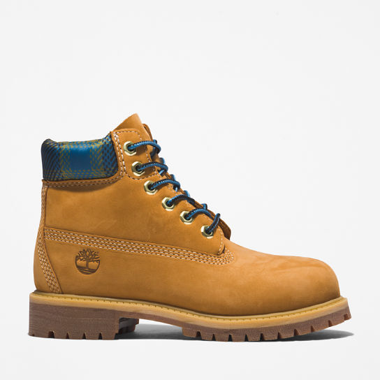 Timberland® Premium 6 Inch Boot for Youth in Yellow/Blue | Timberland
