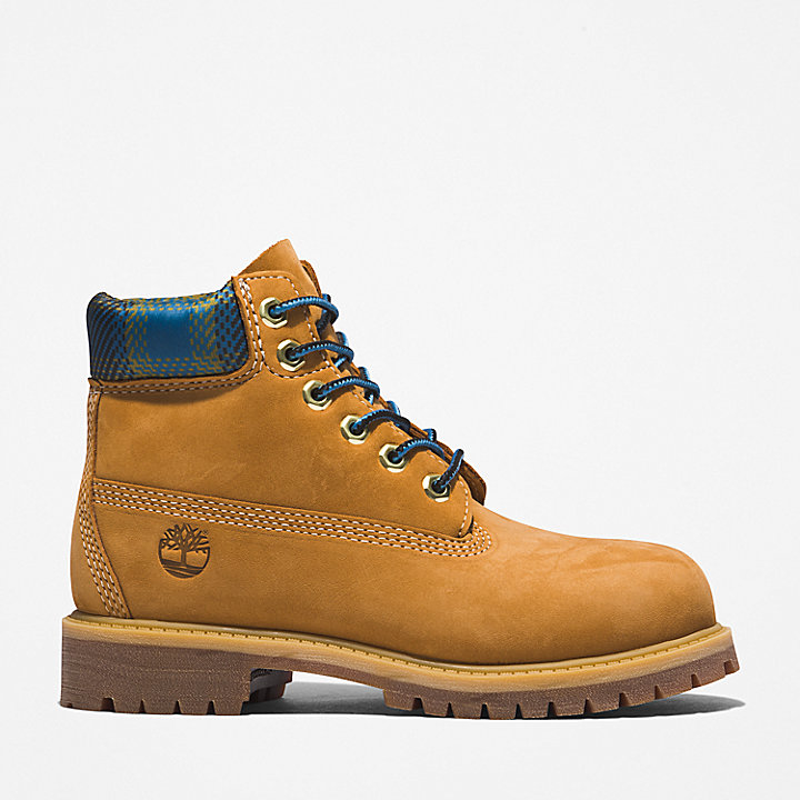 Timberland® Premium 6 Inch Boot for Youth in Yellow/Blue