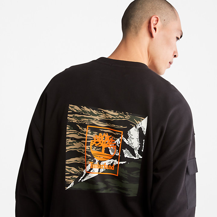 Year of the Tiger Sweatshirt for Men in Black-