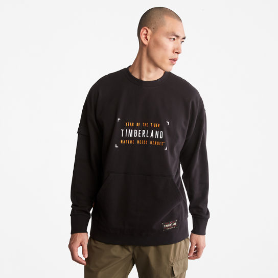 Year of the Tiger-sweatshirt voor heren in zwart | Timberland