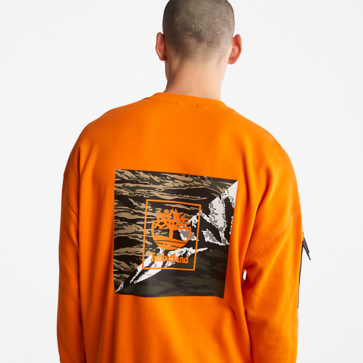 Felpa da Uomo Year of the Tiger in arancione-