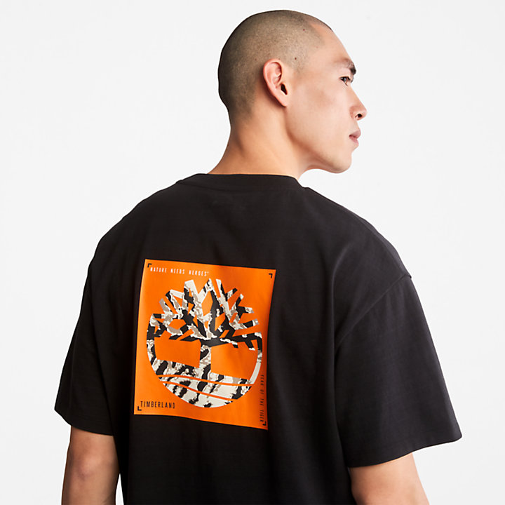 T-shirt Year of the Tiger pour homme en noir-