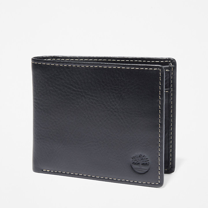 Monadnock Wallet with Coin Pocket for Men in Black-