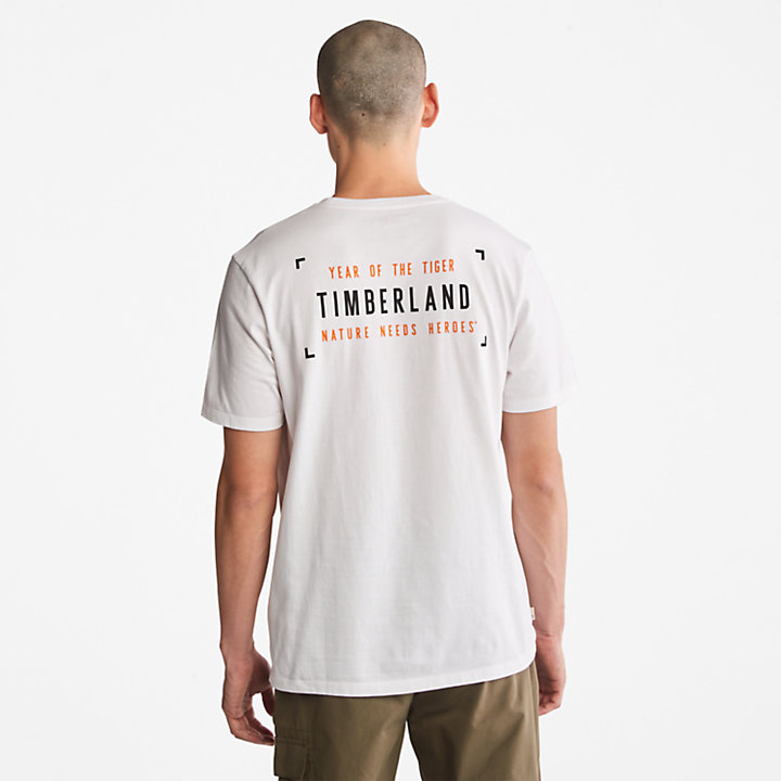 Camiseta del Year of the Tiger para Hombre en blanco-