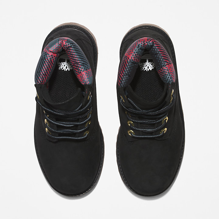 Timberland® Premium 6 Inch Boot voor kids in zwart/roze-