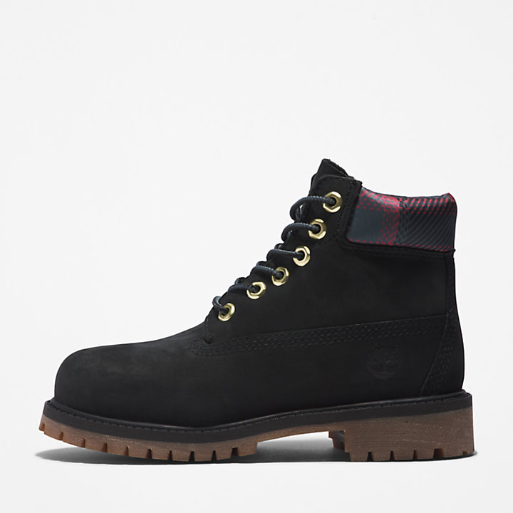 Timberland® Premium 6 Inch Boot for Youth in Black/Pink-
