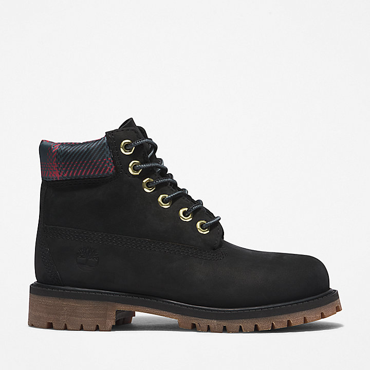 Timberland® Premium 6 Inch Boot for Youth in Black/Pink