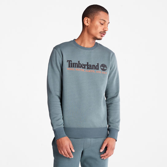 Sweat-shirt à col rond Wind, Water, Earth and Sky pour homme en vert | Timberland