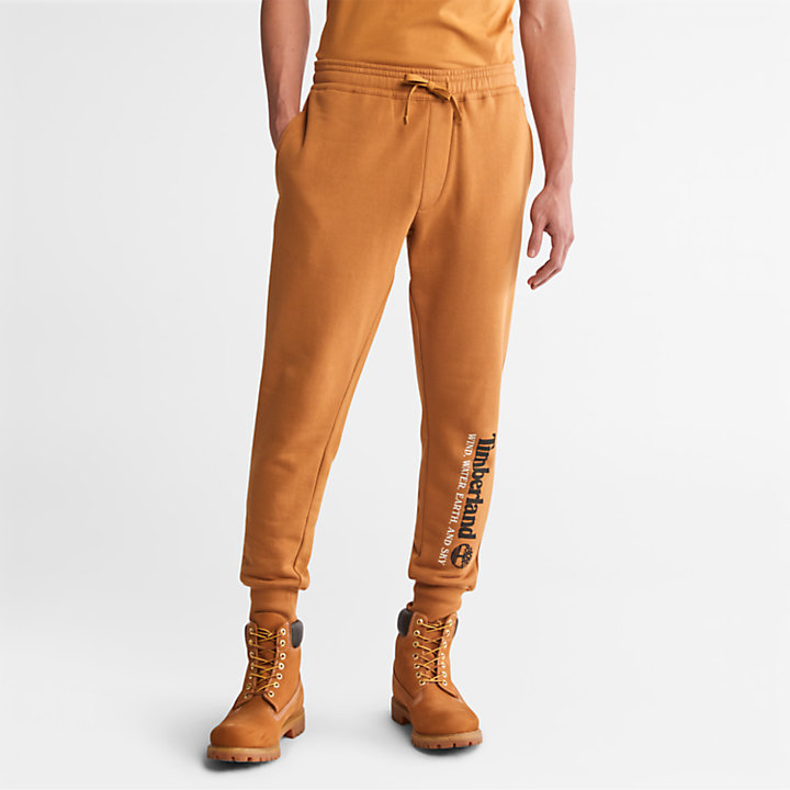 Wind, Water, Earth, and Sky Tracksuit Bottoms for Men in Yellow-