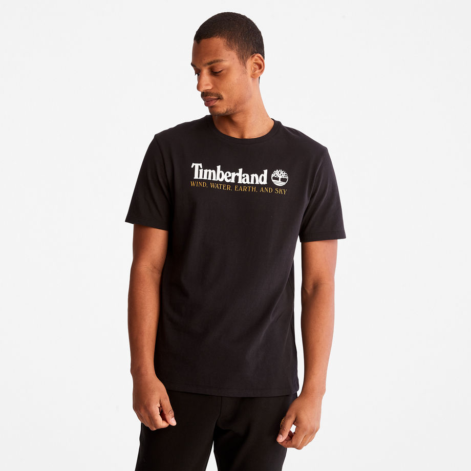 Timberland Wind, Water, Earth, And Sky T-shirt For Men In Black Black, Size M