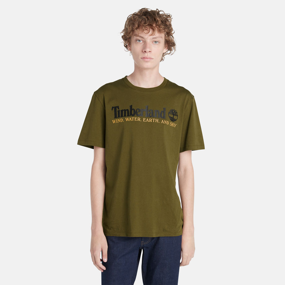 Timberland Wind, Water, Earth, And Sky T-shirt For Men In Green Green, Size S