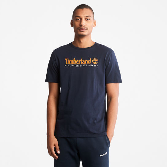 T-shirt Wind, Water, Earth and Sky pour homme en bleu marine | Timberland