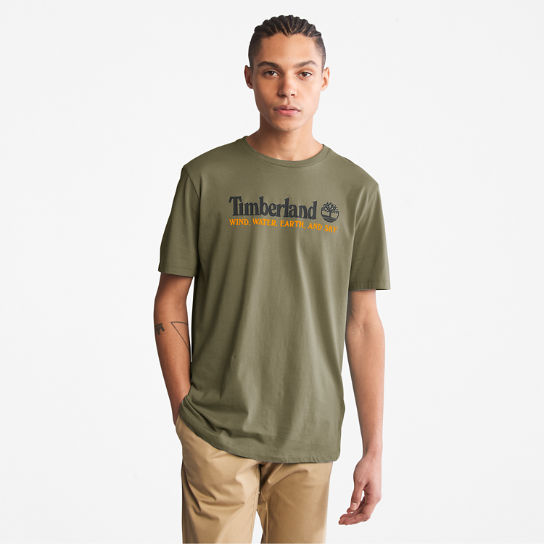 Wind, Water, Earth and Sky™ T-shirt voor heren in donkergroen | Timberland