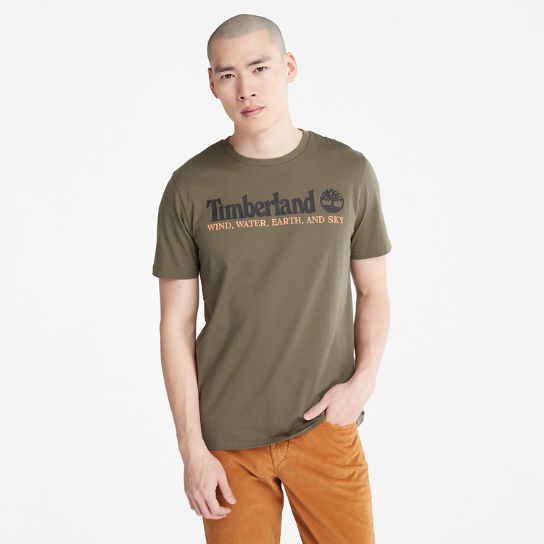 Wind, Water, Earth, and Sky T-Shirt for Men in Dark Green | Timberland