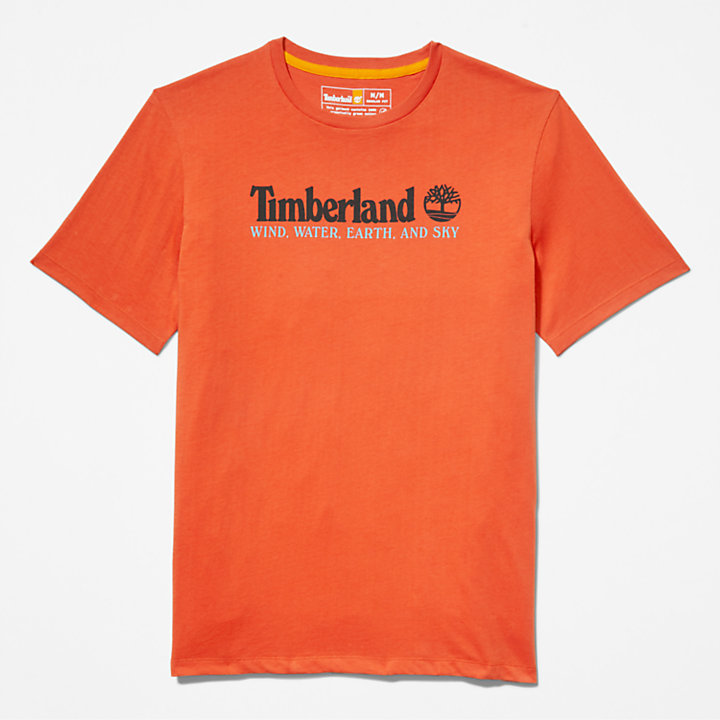 T-shirt da Uomo Wind, Water, Earth and Sky™ in arancione-