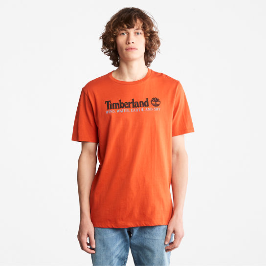 T-shirt da Uomo Wind, Water, Earth and Sky™ in arancione | Timberland