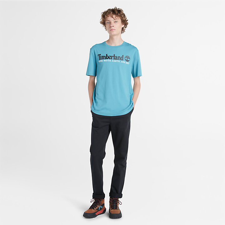 T-shirt Wind, Water, Earth and Sky™ pour homme en bleu-