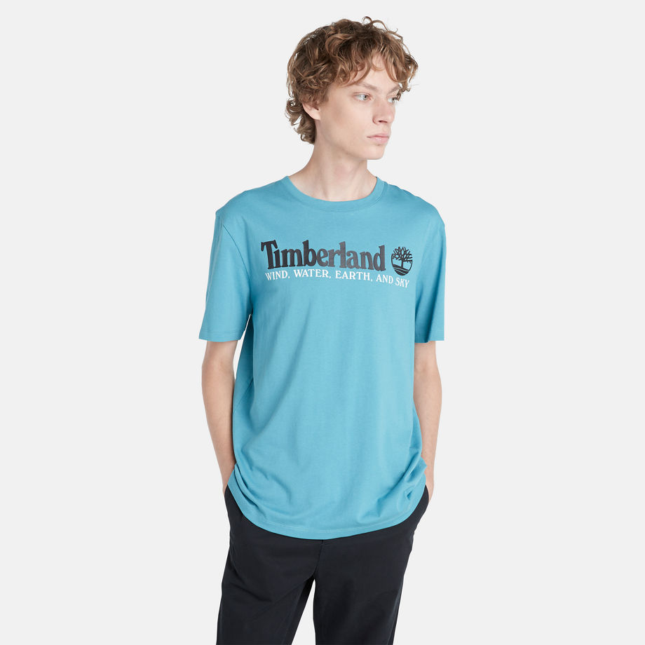 Timberland Wind, Water, Earth, And Sky T-shirt For Men In Blue Blue, Size S