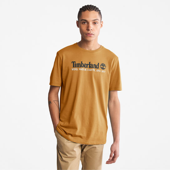 Wind, Water, Earth and Sky T-shirt voor heren in geel | Timberland