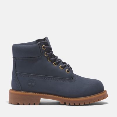 Timberland® Premium 6 Inch Lace-Up Waterproof Boot For Junior in Dark Blue | Timberland