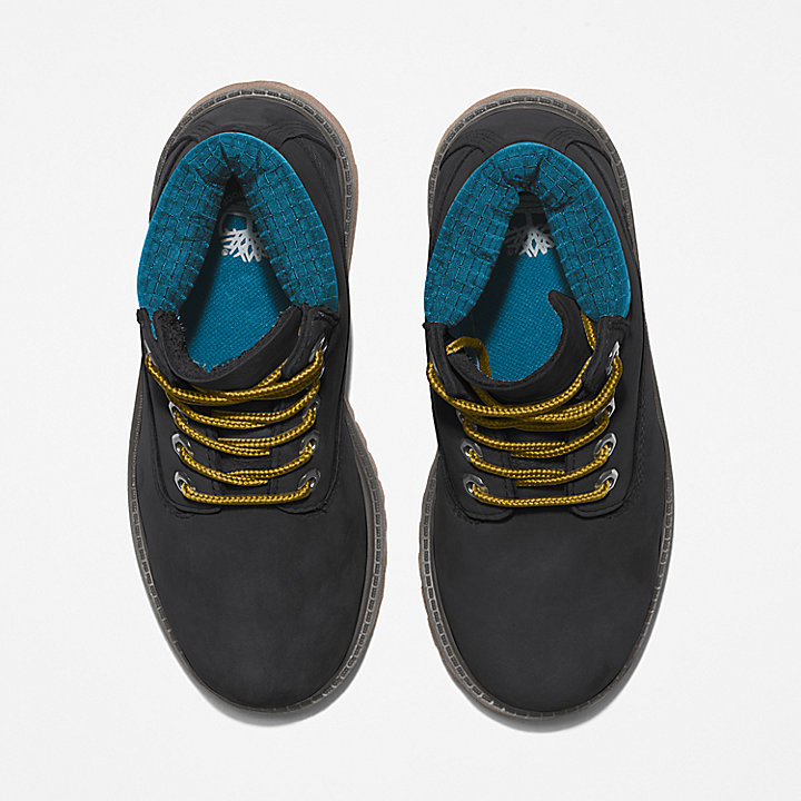 6-inch Boot Timberland® Premium pour enfant en noir/bleu