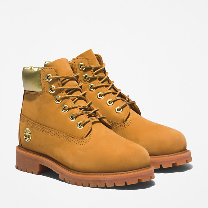 Timberland® Premium 6 Inch Boot for Youth in Yellow/Gold-
