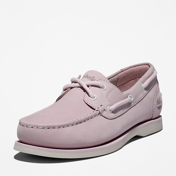 Chaussure bateau classique pour femme en rose-