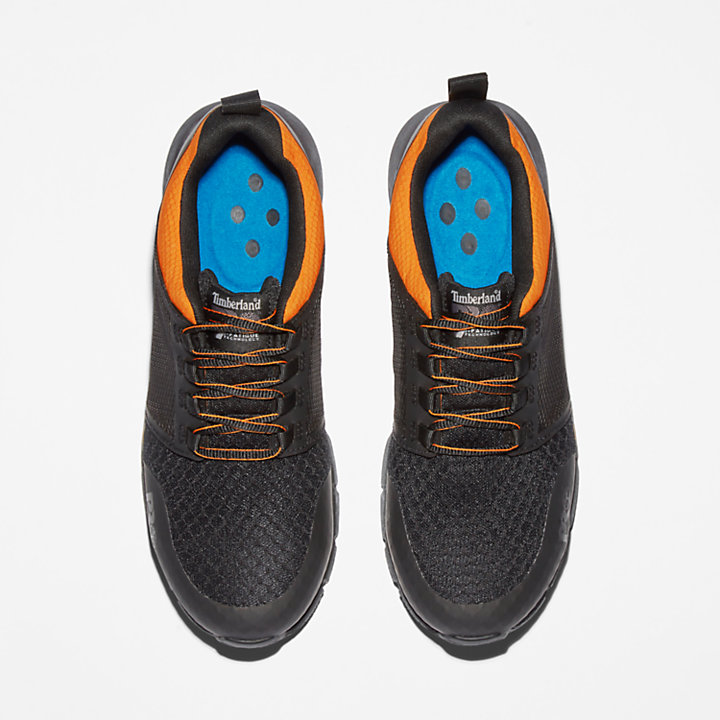 Radius Alloy-Toe Work Shoe for Men in Black and Orange-