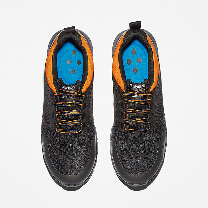 Radius Alloy-Toe Work Shoe for Men in Black and Orange