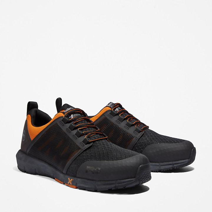 Zapato de trabajo Radius Alloy-Toe para hombre en color negro y naranja-