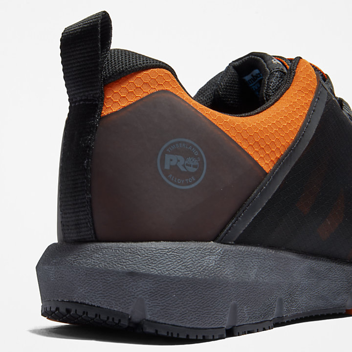 Chaussure de travail à embout en alliage Radius pour homme en noir et orange-